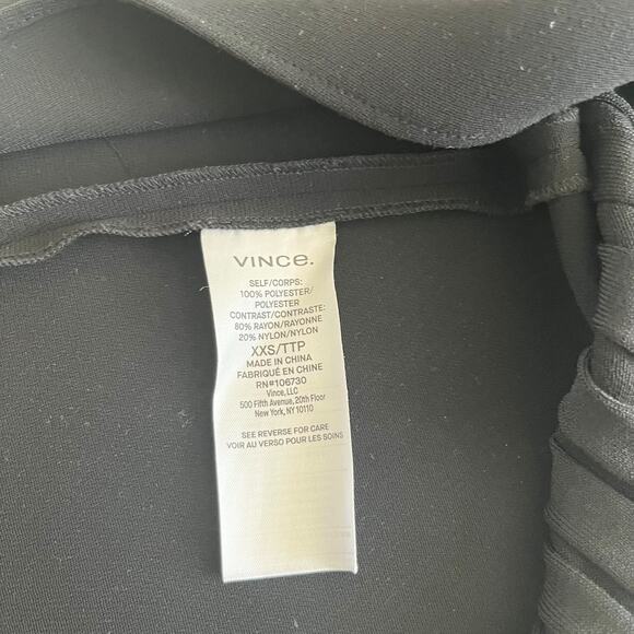 Vince Black Sleeveless Mixed Rib Sleeveless Mock Turtleneck Top Size XXS - Picture 8 of 10